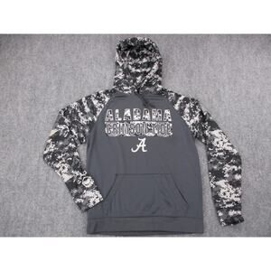 Alabama Crimson Tide Hoodie Mens Medium Gray Camo NCAA Football Colosseum OHT